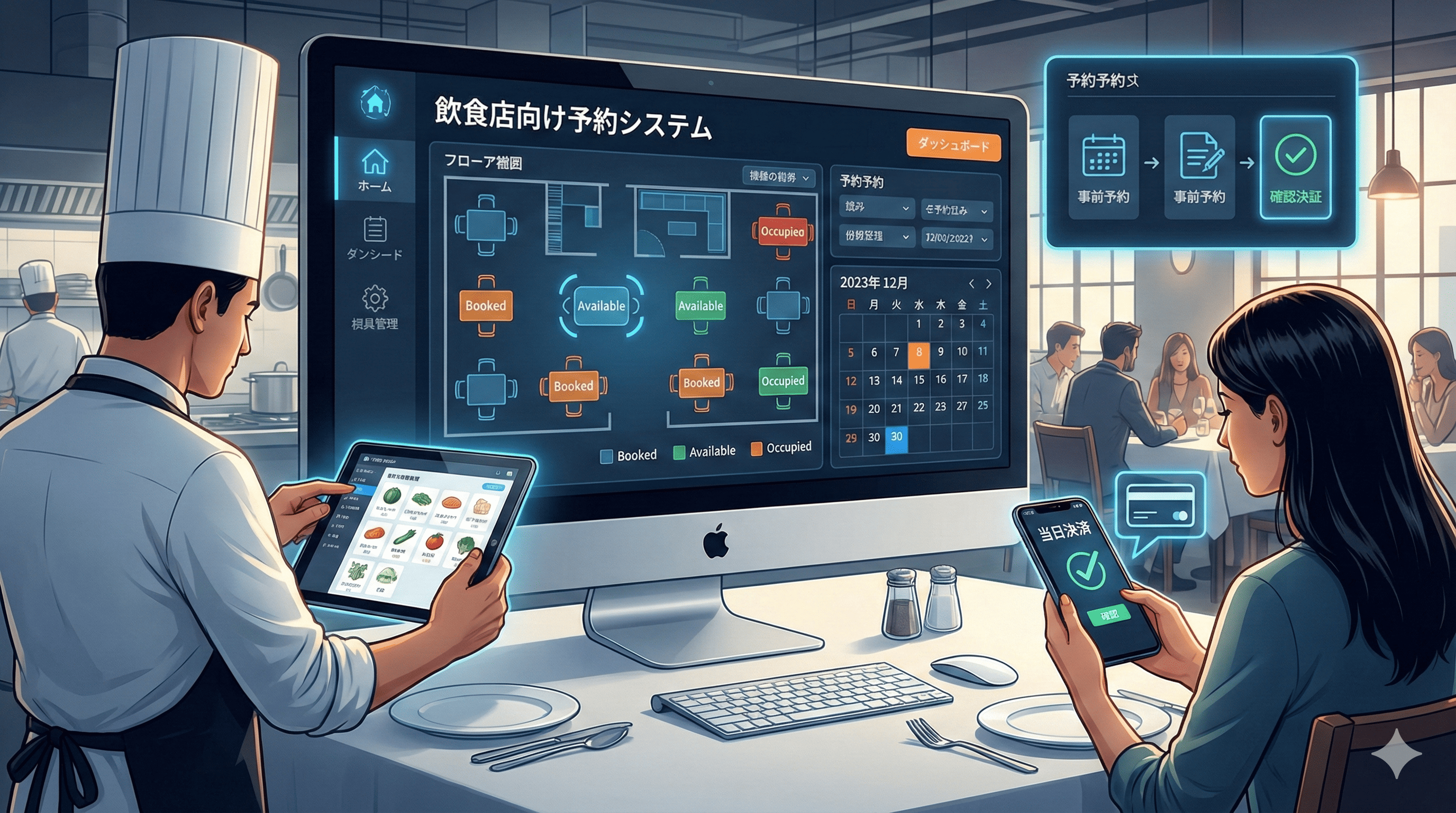 飲食店向け予約システム
