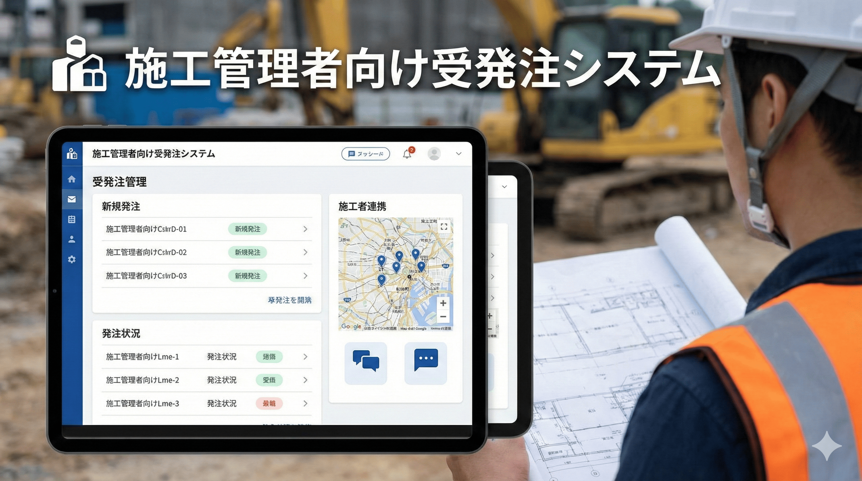 施工管理者向け受発注システム